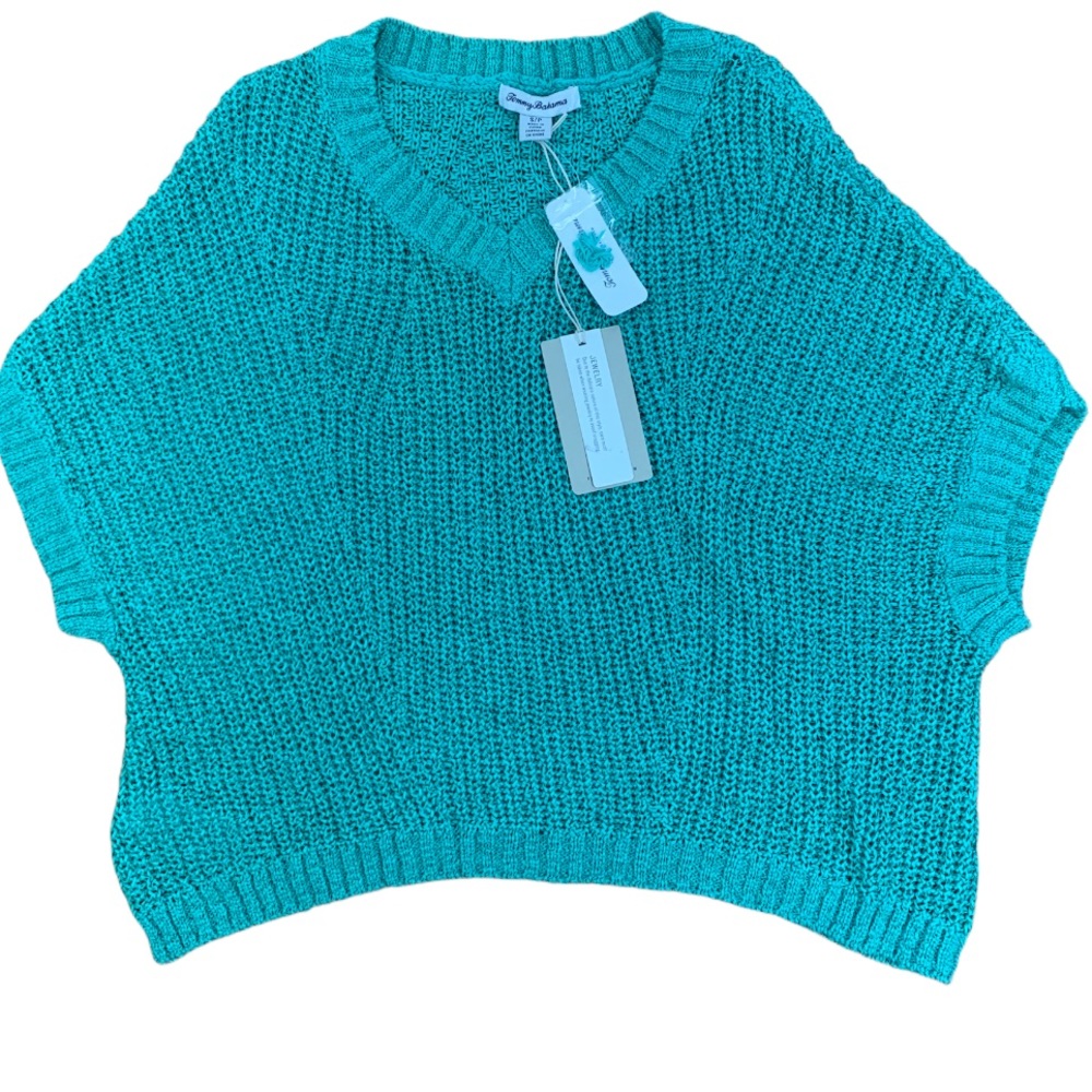 TOMMY BAHAMA Marlina tape yarn v neck sweater size small